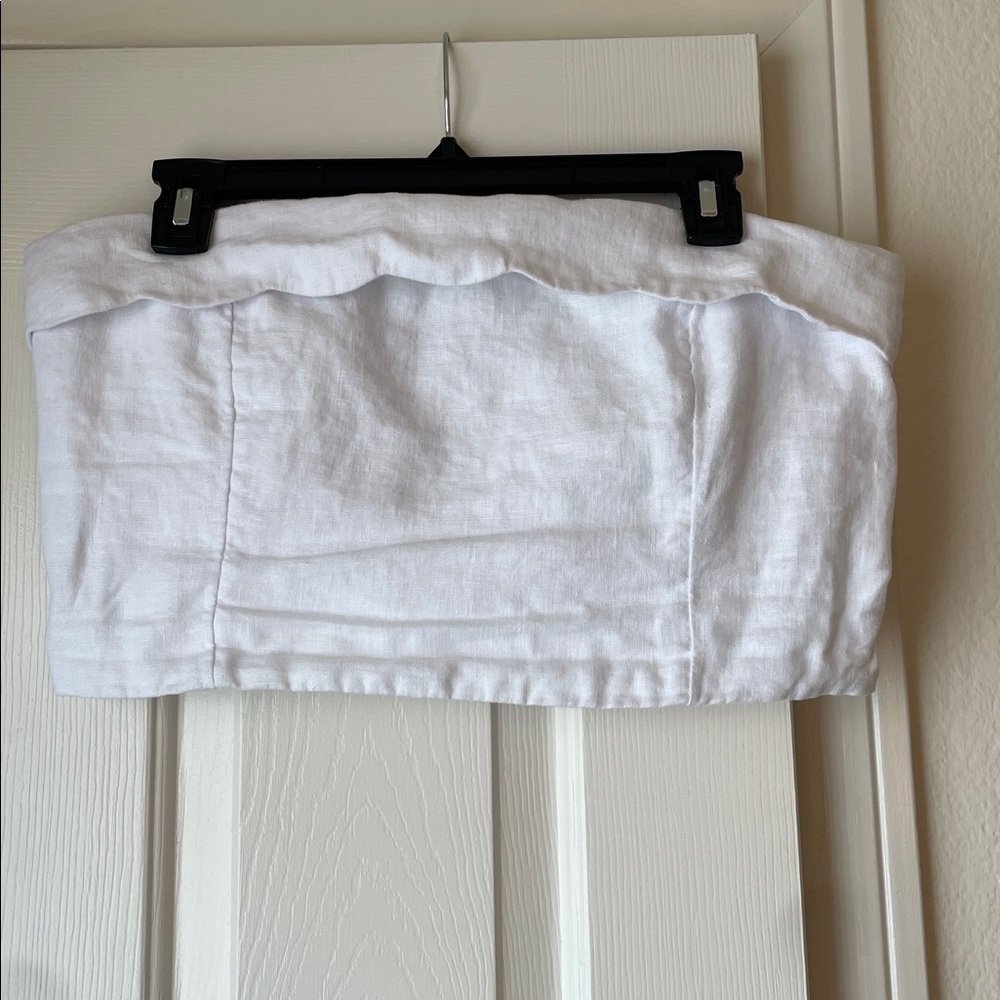 Abercrombie White Scalloped Tube Top